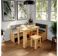 Vicco Sitzgruppe Roman, Goldkraft Eiche/Anthrazit, 150 x 120 cm mit Tisch, (Set, 5-tlg., 5-er Set), bequeme Polsterung
