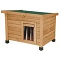 Kerbl Tierhaus Katzenhaus Rustica braun / grün 57 cm x 45 cm x 42 cm 81564