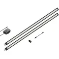 ledscom.de LED Unterbau-Leuchte SIRIS schwarz matt, Eckmontage, flach, 90cm, je 963lm, warm-weiß 2er Set