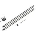 ledscom.de LED Unterbau-Leuchte SIRIS schwarz matt, Eckmontage, flach, 90cm, je 963lm, warm-weiß 2er Set