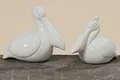 BOLTZE GRUPPE GmbH Osterhase Dekofigur Pelikan Porzellan H.7,5 weiß 2 Stück