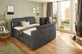 Boxspringbett JOCKENHÖFER GRUPPE "Movie Star in der Größe 180x200cm", grau (dunkelgrau 421, 09), B:206cm L:258cm