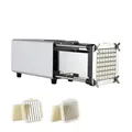 VEVOR Elektrischer Pommes Frites Schneider Kartoffelschneider mit 1/2-Zoll- und 3/8-Zoll-Klingen Edelstahl, Kartoffelschneider und Zerkleinerer mit Anti-Rutsch-Füßen, für Kartoffeln Gemüse Silber