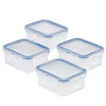 Lock & Lock Easy Essentials Frischhaltedosen-Set, transparent, 4-teilig