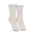 Bestlivings Haussocken Damen mit Teddyfutter - Hüttensocken mit Anti-Rutsch-Sohle - ABS Norweger Socken Zopfmuster - Kuschelsocken Einheitsgröße Stopper (Weiß (1 Paar))