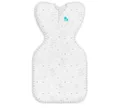 Love To Dream Baby-Schlafsack, Doppelreißverschluss für einfaches Windelwechsel, Arm-Up-Position, hüftgesund, leicht und atmungsaktiv, moderate Temperaturen (You Are My White, Größe S (1–3 Monate))