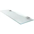 Tulup Glasregal Bad 40x13 cm Glasregal Bad Satiniert Glasablage Badezimmer Milchglas Badezimmer Glasablage Matt