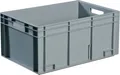 Transportbehälter L400xB300xH220mm grau PP Durchfassgr.Seitenw.geschl.TECWERK