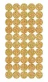 Rico Design Sticker Kreise gold 200 Stück Aufkleber 8.0 mm Papier Weihnachten selbstklebend