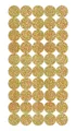 Rico Design Sticker Kreise, gold, 200 Stück