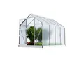 GARMIO® Gewächshaus NEAPEL 250x190cm für den Garten, Alu Frühbeet inklusive Fundament, 2 Dachfenster, UV-Schutz, Tomatenhaus