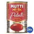 24x Mutti Pelati Pomodoro 400 g Dose Aus Glas Transparente