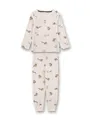 Sanetta Jungen-Schlafanzug lang beige Waschbär | Hochwertiger und bequemer Schlafanzug aus Baumwoll-Rippe für Jungen.