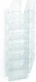 Durable Prospekthalter Wand (Flexiplus 6 Zeitschriftenhalter A4 Hochformat, Ablagefächer Wand) 1 Set, transparent, 1700008401