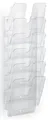 DURABLE Wand Prospekthalter Set "FLEXIPLUS 6" A4 6 Fächer Hochformat transparent