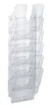 Prospektspender transparent A4 hoch 6 Fächer Wandmontage Durable FLEXIPLUS
