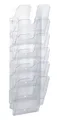 DURABLE Wandprospekthalter Flexiplus transparent DIN A4 hoch 6 Fächern 24,7 x 10