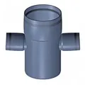 PoloPlast POLO KAL XS Doppelabzweig DN 110/50/50, 87,5 Grad, Horizontal