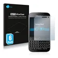Savvies 6 Stück Schutzfolie für Blackberry Classic Q20 Displayschutz-Folie Ultra-Transparent
