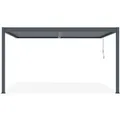 Cazeboo Piana 4X3M Graue Bioklimatische Anlehnpergola Aus Aluminium