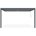 Cazeboo Bioklimatische, Grau, Metall, Rechteckig, 394x218x300 cm, Sonnen- & Sichtschutz, Pavillons & Pergolas, Pergolas