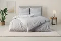Bettwäsche "Linnea", grau (hellgrau), B/L: 155cm x 220cm, 1 Stk., 1 Stk., Renforcé, B/L: 80cm x 80cm, 2 Stk.