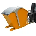 Kippbehälter mit Runddeckel Volumen 075 m3 gelborange. eurokraft pro 610846 49