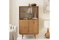 IDIMEX Highboard SIMONA, Wohnzimmerschrank offene Fächer & Türen Kiefer Massivholz eiche farben