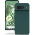 YATWIN Hülle für Google Pixel 8, Silikon Handyhülle mit Futter, 1mm Kamera und Displayschutz, Dünn & Leicht, Anti Kratzer Case, Grün