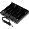 Batteriefach - 6x AA (9V), mit DC-Stecker, mit Schalter