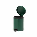 Brabantia Treteimer NewIcon, Abfalleimer, Mülleimer, Stahl, Pine Green, 5 L
