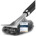 Grillbürste, Edelstahl, 3in1, Schaber, langlebig, Grillreiniger, Grillzubehör