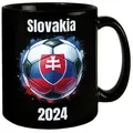 speecheese Tasse Fußball Slowakei Flagge Tasse in Schwarz