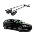 Dachträger Gepäckträger für VW Passat B8 Variant 2015-2019 ABE Alu Grau 2tlg