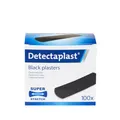 Detectaplast wasserfeste Pflaster Premium, schwarze Pflaster für die Küche, bei Heimwerkerarbeiten, in der Werkstatt oder auf der Baustelle, 25 x 72 mm, 100 Stück