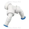 Haas Kombi-Doppel-Geräteanschlusstülle 1" und 3/4", weiß