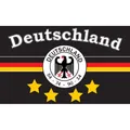 trends4cents Flagge DEUTSCHLAND 7 Fussball 4 STERNE schwarz 90 x 150 cm (32195048)