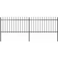 vidaXL Gartenzaun mit Speerspitze Stahl 359 x 100 cm Schwarz 277612