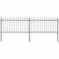 vidaXL Gartenzaun mit Speerspitze Stahl 359 x 100 cm Schwarz