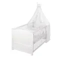 roba Komplettbett, (BxL): 79 cm x 153 cm, Holz, weiß - weiss
