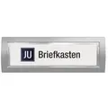 JU Namensschildtaster Klingeltaster Kombitaster mit LED-Beleuchtung 21-113B, grau 65x22 mm