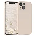 EAZY CASE - Silikonhülle für iPhone 13 Mini Hülle Silikon Case Beige weich stoßfeste Handyhülle Schutzhülle mit Kameraschutz Dünn Premium Schutz Cover TPU Phone Bumper in Pastell Taupe Matt