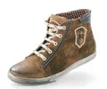 Maddox Hohe Damen Leder Schuhe 'Victoria' - Braun Sneaker