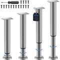 Verstellbare Möbelfüße Edelstahl, 20-37cm, Set of 4, modern, höhenverstellbar