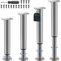 Möbelfüße Verstellbar 20-37cm Edelstahl 4er Set für Schrank Sofa Bett Nachttisch
