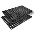 Carpido Fußmatte schwarz Gummimatte - rutschfeste Türmatte 80x120 cm 2er Set - strapazierfähiger Fußabstreifer - Fußabtreter außen Gummi - Schmutzfangmatte