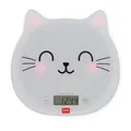 Legami - Digitale Küchenwaage, Kitchen Scale, Kitty, 7 Maßeinheiten, Touch-Tasten ON/TARE und UNIT, max. 5 kg