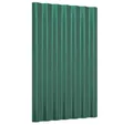 vidaXL Deckenplatten Dachpaneele 36 Stk. Verzinkter Stahl Grün 60x36 cm, (36-tlg)