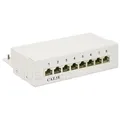 CAT.5e 8-Port mini Patchpanel LSA Leiste Patchfeld Wand-/Desktop Montage STP