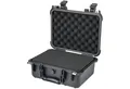HMF Werkzeugkoffer Robuster Outdoorkoffer mit Druckausgleichsventil und Rasterschaumstoff, Outdoor-Koffer wasserdicht und staubdicht, 34 x 29,5 x15,5 cm, schwarz
